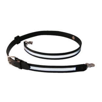 6543-1-XL Boston Leather Firefighters Radio Strap - Original 1 1/4 Black Extra Large Plain Finish Nickel Hardware