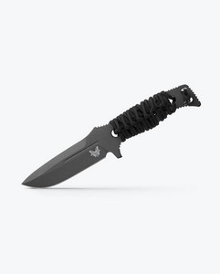 BM-375BK-1 Benchmade Adamas Fixed Blade Knife Black Paracord Drop Point