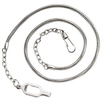 HERO-4014N Heros Pride Whistle Chain with Epaulette Clasp Nickel