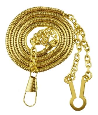 HERO-4020G Heros Pride Whistle Chain with Button Hook Gold