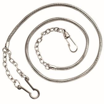 HERO-4020N Heros Pride Whistle Chain with Button Hook Nickel