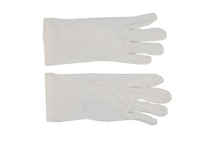 HERO-8782W-M1 Heros Pride Parade Slip-On Gloves - Nylon Stretch with Raised Pointing - White