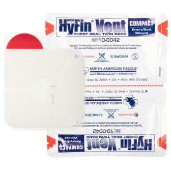 North American Rescue HyFin Vent Compact Chest Seal - Twin Pack - NAR-10-0042