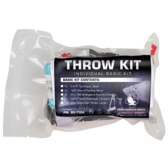 NAR-80-1104 North American Rescue Basic Individual Throw Kit with Wound Packing Gauze