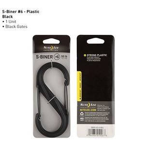 NISBP6-03-01BG Nite-Ize S-Biner Plastic Double Gated Carabiner #6