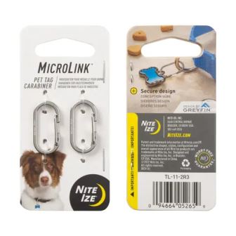 NITL-11-2R3 Nite-Ize Microlink Pet Tag Carabiner - 2 Pack