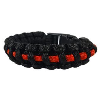 TBL-TRL-PARA-9 Paracord Survival Bracelet Thin Red Line 9 Inch