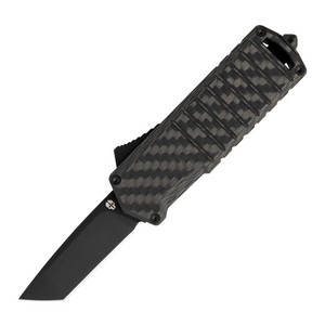 TEK-A2S-CFBK-D2BK2-A1 Tekto Gear A2 Badger OTF Pocket Knife Carbon Fiber Handle