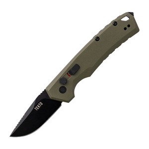 TEK-A3S-G1OD-D2BK1-A1 Tekto Gear A3 Delta Mini Automatic Pocket Knife OD Green G10