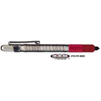 Zak Pocket Window Punch Nickel/Red 4.75 Inch - ZAK-57P-RED