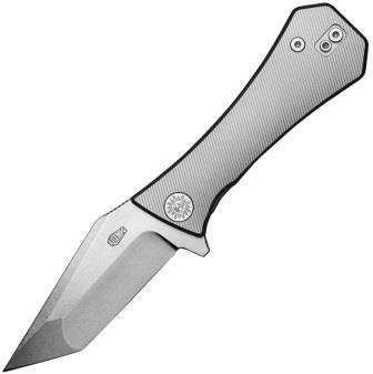 Auxiliary Manufacturing Coffin Framelock Pocket Knife Titanium Tanto - AUX002TITN