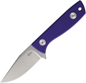 AUX012PPL Auxiliary Manufacturing Runt XL Fixed Blade Knife Purple G10