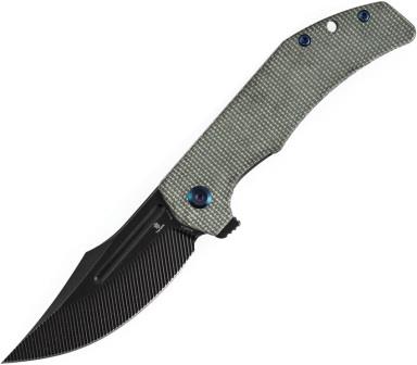 Tenable Orion Linerlock Pocket Knife Green Micarta - B1089C4