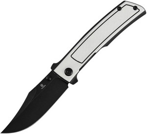 Tenable Bison Linerlock Pocket Knife Black White - B2108A1