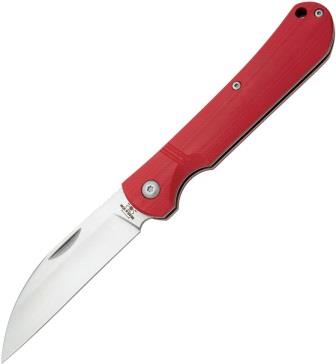 BC484GR Bear & Son 4.5 Inch Red G10 Wharncliff Slip Joint Pocket Knife