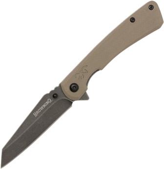 BR0512 Browning Branded Rock Framelock Pocket Knife FDE