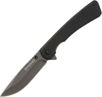 BR0514 Browning Branded Rock Framelock Pocket Knife Black