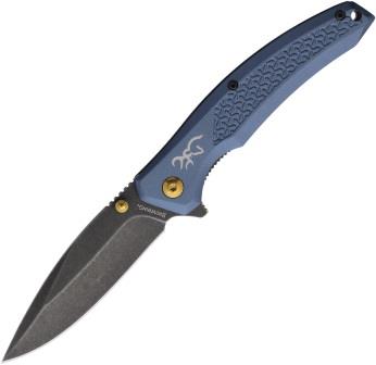 BR0572B Browning Linerlock Pocket Knife Blue Aluminum