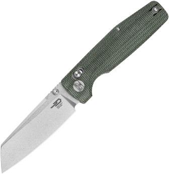 BTKG56B1 Bestech Slasher Axis Lock Pocket Knife Green