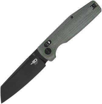 BTKG56B2 Bestech Slasher Axis Lock Pocket Knife Green
