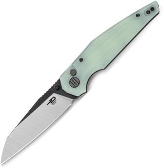 Bestech Snakebird Button Lock Pocket Knife Jade - BTKG58D