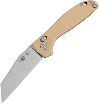 BTKG61C Bestech Liger Crossbar Lock Pocket Knife Beige