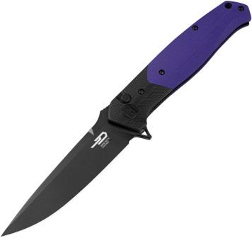 BTKG62C Bestech Swordfish Button Lock Pocket Knife Purple