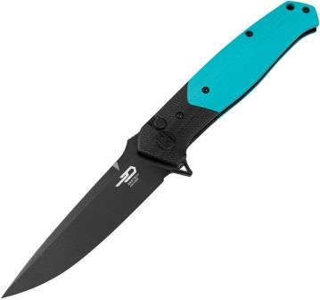 Bestech Swordfish Button Lock Pocket Knife Blue - BTKG62E
