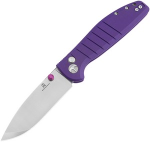 BTKMK04G Bestechman Goodboy Button Lock Pocket Knife Purple