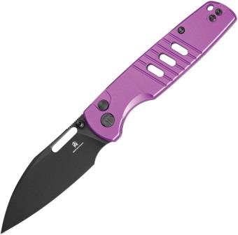 BTKMK15F Bestech Vector Button Lock Pocket Knife Purple
