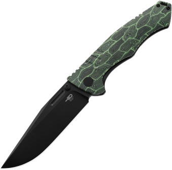 BTKT2301E Bestech Keen II Framelock Pocket Knife Black/Green