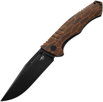 BTKT2301F Bestech Keen II Framelock Pocket Knife Black/Orange