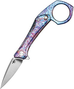 BTKT2605D Bestech Duci Framelock Pocket Knife Titanium Flamed