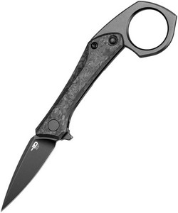 BTKT2605F Bestech Duci Framelock Pocket Knife Titanium Blackwash