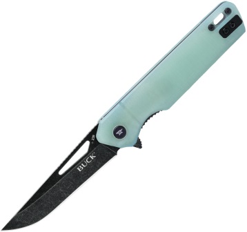 BU239GRS1 Buck Infusion Linerlock Pocket Knife Spring Assisted Jade