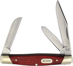 BU373RDSBP Buck Trio Stockman Pocket Knife Redwood