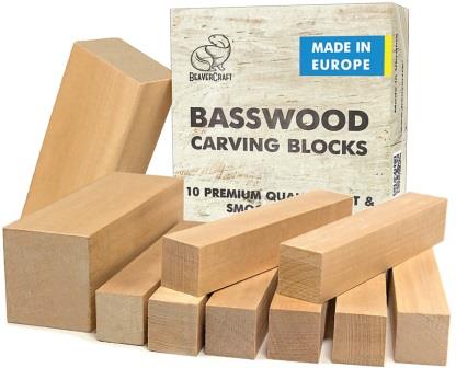 BVRBW10 BEAVERCRAFT Basswood Carving Block Set