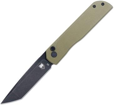 CBTPLRODBT Cobratec Prowler Button Lock Pocket Knife Tanto OD Green