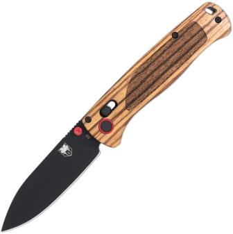 CBTZWDBLDBK Cobratec Bar Lock Pocket Knife Zebra Wood Drop Point