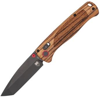 CBTZWDBLTBK Cobratec Bar Lock Pocket Knife Zebra Wood Tanto