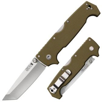 CHLT00377 Lynn Thompson SR1 Tri-Ad Lock Pocket Knife OD Green