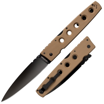 CHLT00493 Lynn Thompson Holdout Tri-Ad Lock Pocket Knife Tan