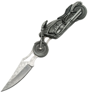CN211139 Motorcycle Shaped Linerlock Pocket Knife