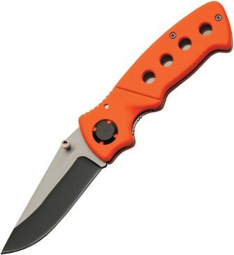 CN211581OR Rite Edge Hollow Linerlock Pocket Knife Orange