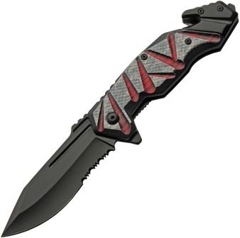 CN300538RD Rite Edge Bear Claw Linerlock Pocket Knife Spring Assisted