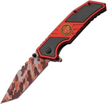 CN300598FF Rite Edge Fire Fighter Camo Linerlock Pocket Knife