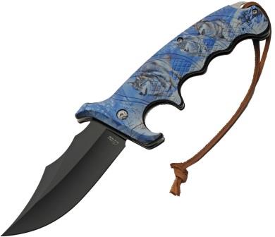 CN300607WM Rite Edge Defender Linerlock Pocket Knife Spring Assisted Wolf