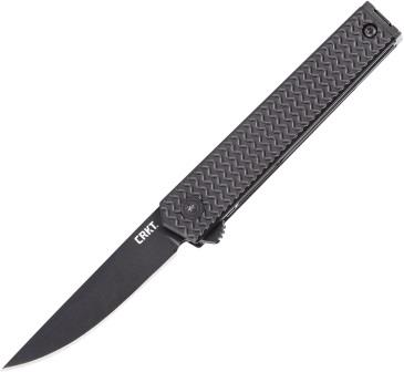 CR7081D2K CRKT CEO Microflipper Linerlock Pocket Knife Black Drop Point