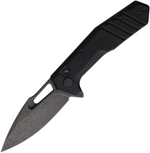 CRSB508BKBW Critical Strike Rowdy Button Lock Pocket Knife Black Stonewash