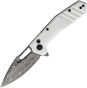 CRSB508WHTM Critical Strike Rowdy Button Lock Pocket Knife White